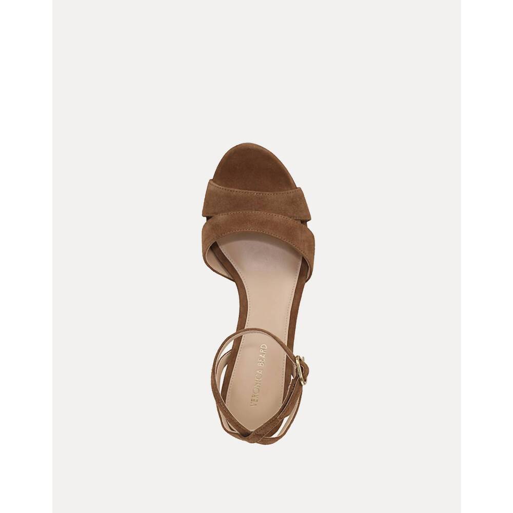 NEW VERONICA BEARD women's drina platform block heel sandal in hazelwood - Picture 5 of 5
